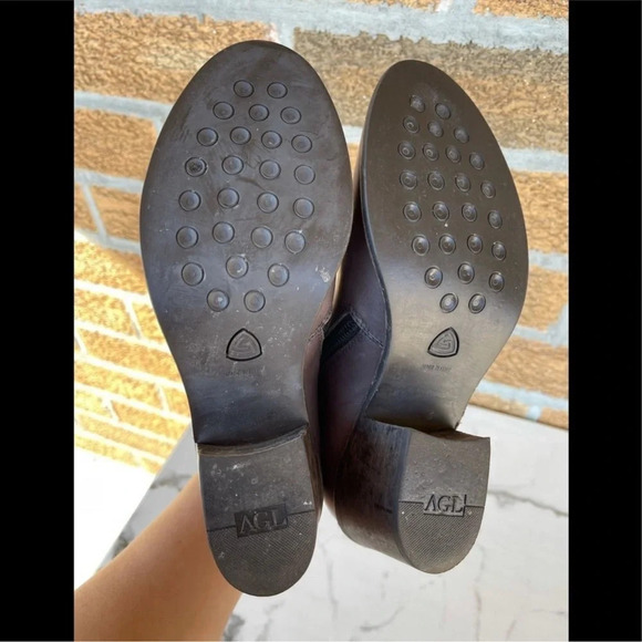 AGL Ella Block Heel Bootie Pewter gray 38.5/8.5 - Picture 4 of 12